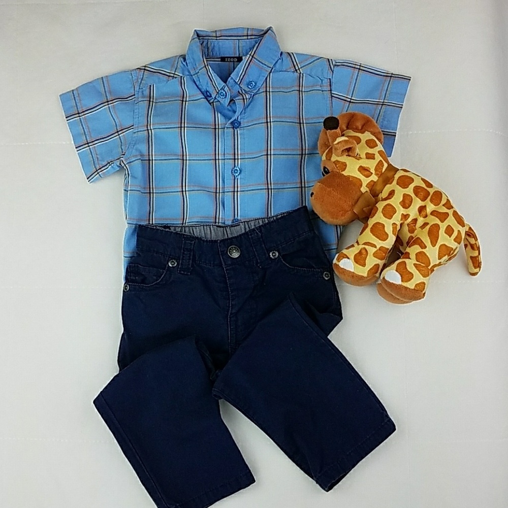 HP! 💕 Matching set Plaid Blue Shirt & Pants